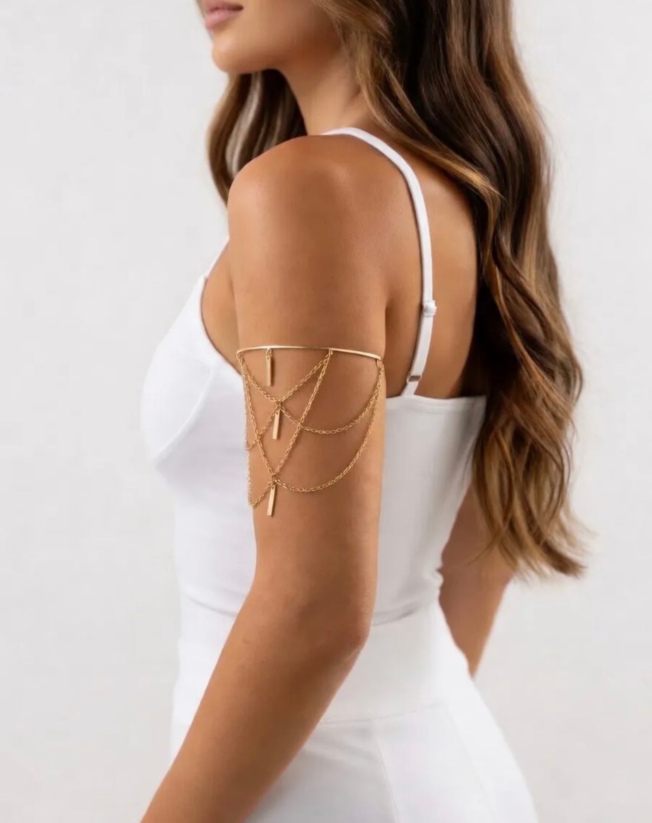 Pulsera Ancha Dorada con Textura Orgánica