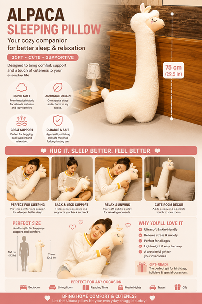 Alpaca Sleeping Pillow