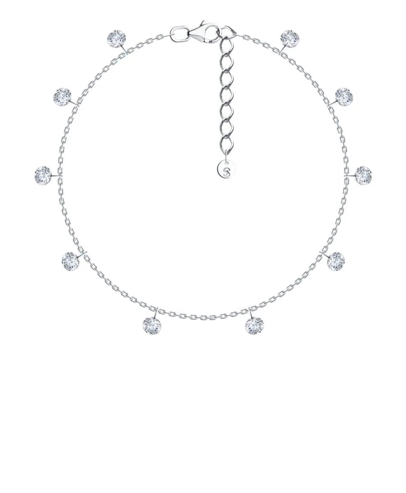 Pulsera Corazón con Morganita y Circonitas en Plata 925