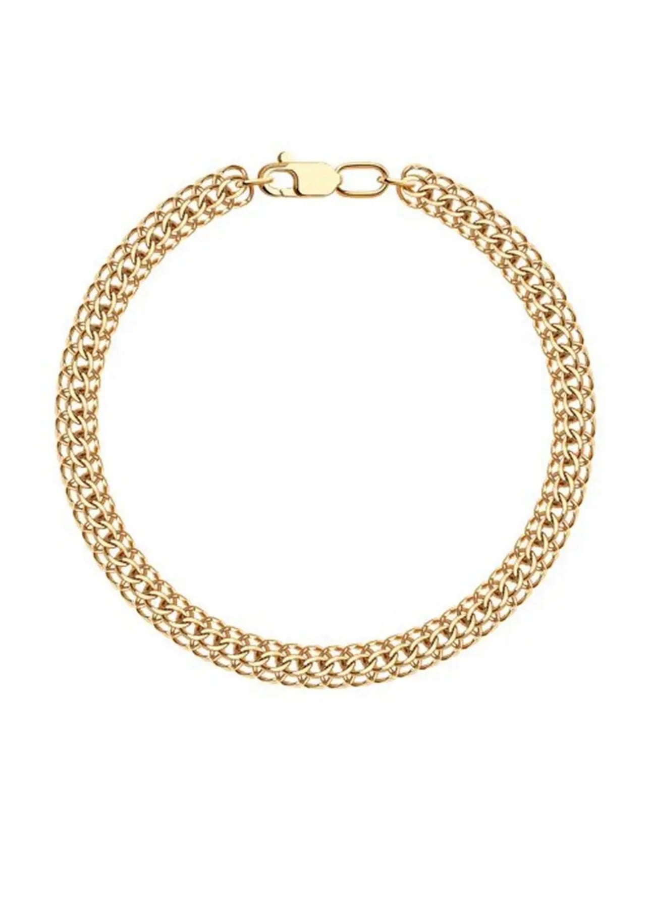 Pulsera Collar de Cadena Doble en Oro