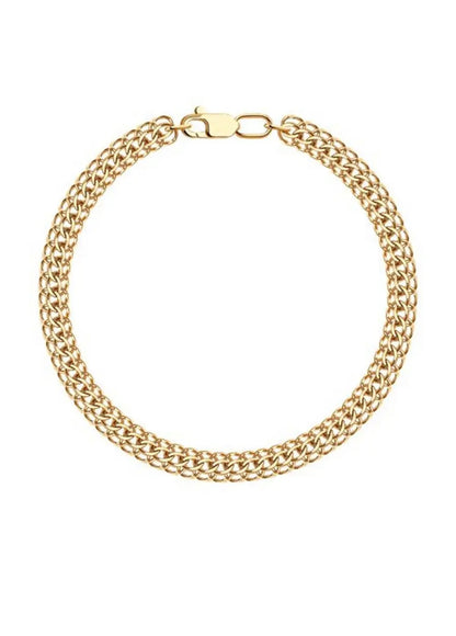 Pulsera Collar de Cadena Doble en Oro