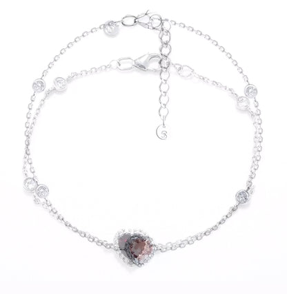 Pulsera de Cadena con Circonitas en Plata 925