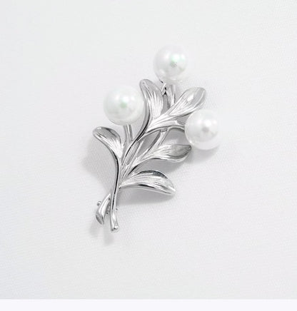 Broche de Plata 925 con Perlas Naturales