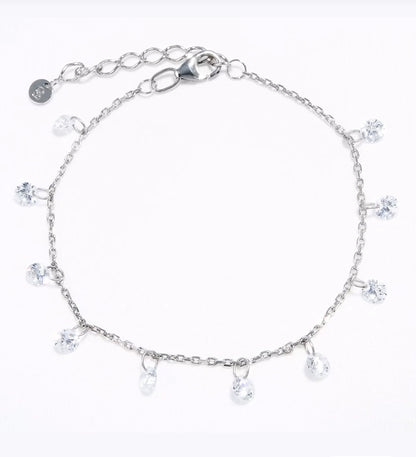 Pulsera Corazón con Morganita y Circonitas en Plata 925