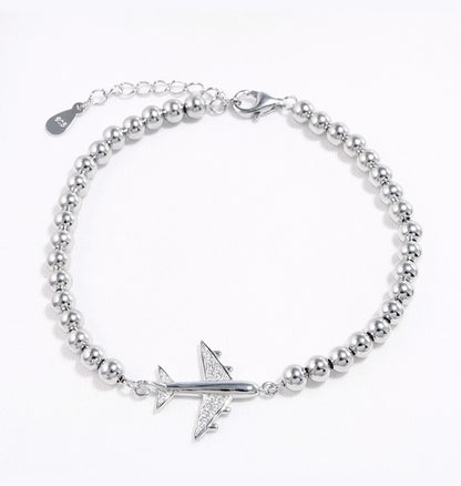 Pulsera de Plata 925 con Charm de Avión