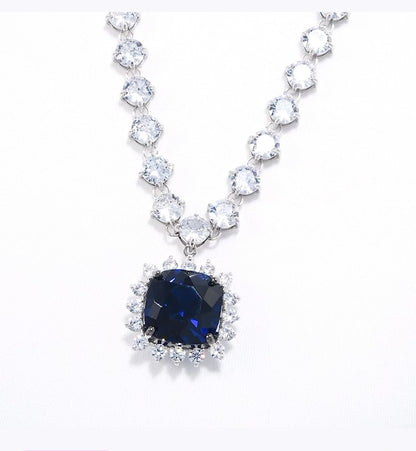 Collar Royal Zafiro Azul - Plata 925