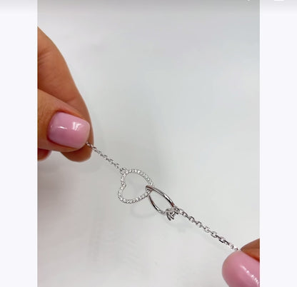 Pulsera de Cadena con Charm Colgante Plata 925